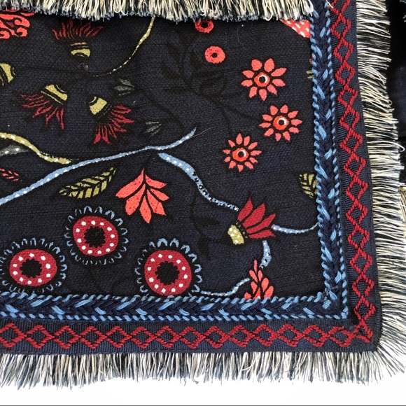 LOFT Navy Strawberries Floral Print Jacket Blazer - Picture 6 of 8